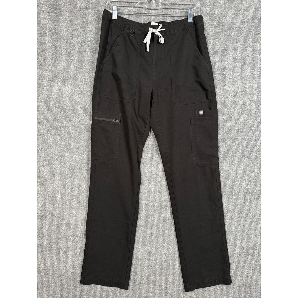 Figs Size Small Cargo Scrub Pants Black Cairo Technical Collection Drawstring